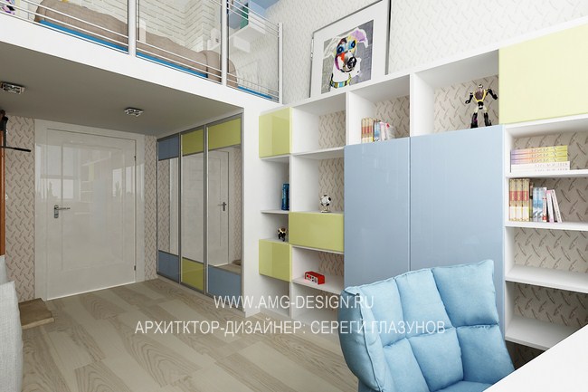 Дизайн интерьера комнаты сына, Химки